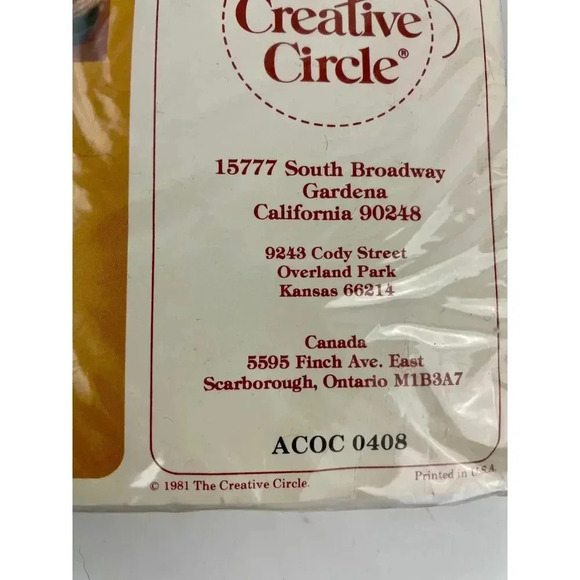 VTG Shades of Autumn Pillow Cover Needlecraft Kit 408 NEW 1982 Creative Circle - Picture 3 of 9